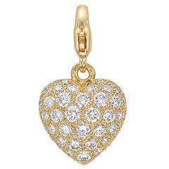 Cartier ​Diamond Gold Heart Pendant Charm