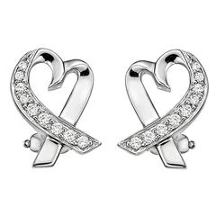 Tiffany & Co. Boucles d'oreilles Paloma Picasso « Love Heart » en or et diamants