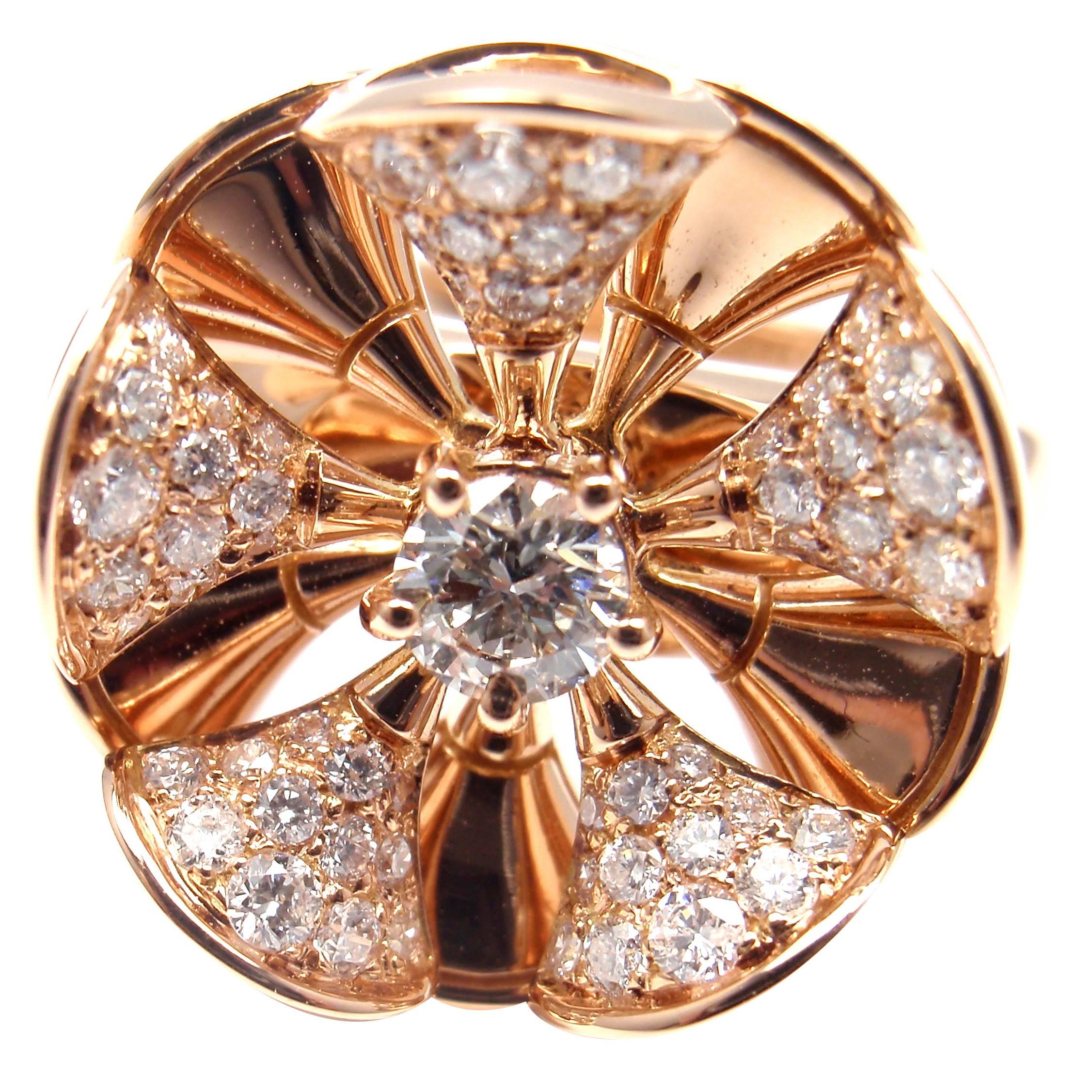 Bulgari Diva Diamond Rose Gold Cocktail Ring