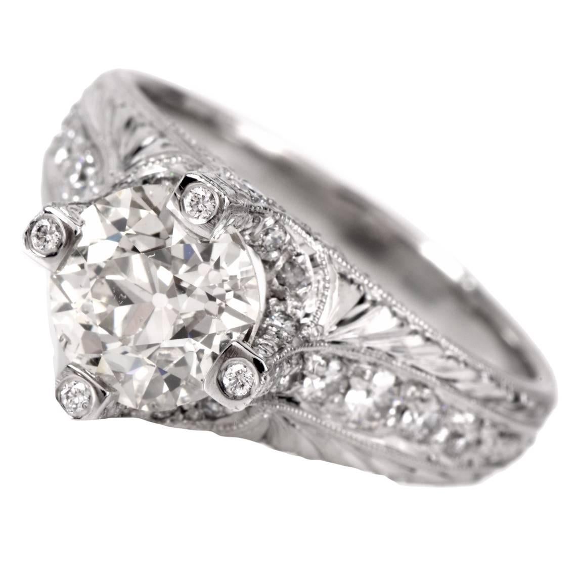 Designer Varna Contessa Diamond Platinum Engagement Ring