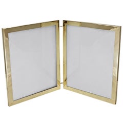 Cartier Rare Large Gold Double Picture Frame