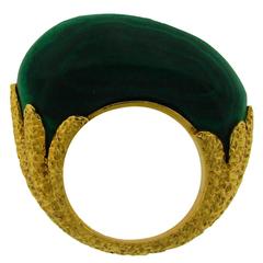 1970s Van Cleef & Arpels Malachite Gold Ring