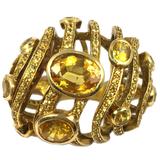 Dome Citrine Gold Ring