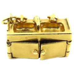Retro Rare Amazing Kitchen Sink With 5 Movable Parts Gold Charm Pendant