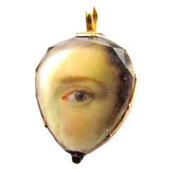 Antique Gold Lover's Eye Pendant 5