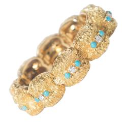 Brushed 18K Gold Link Bracelet