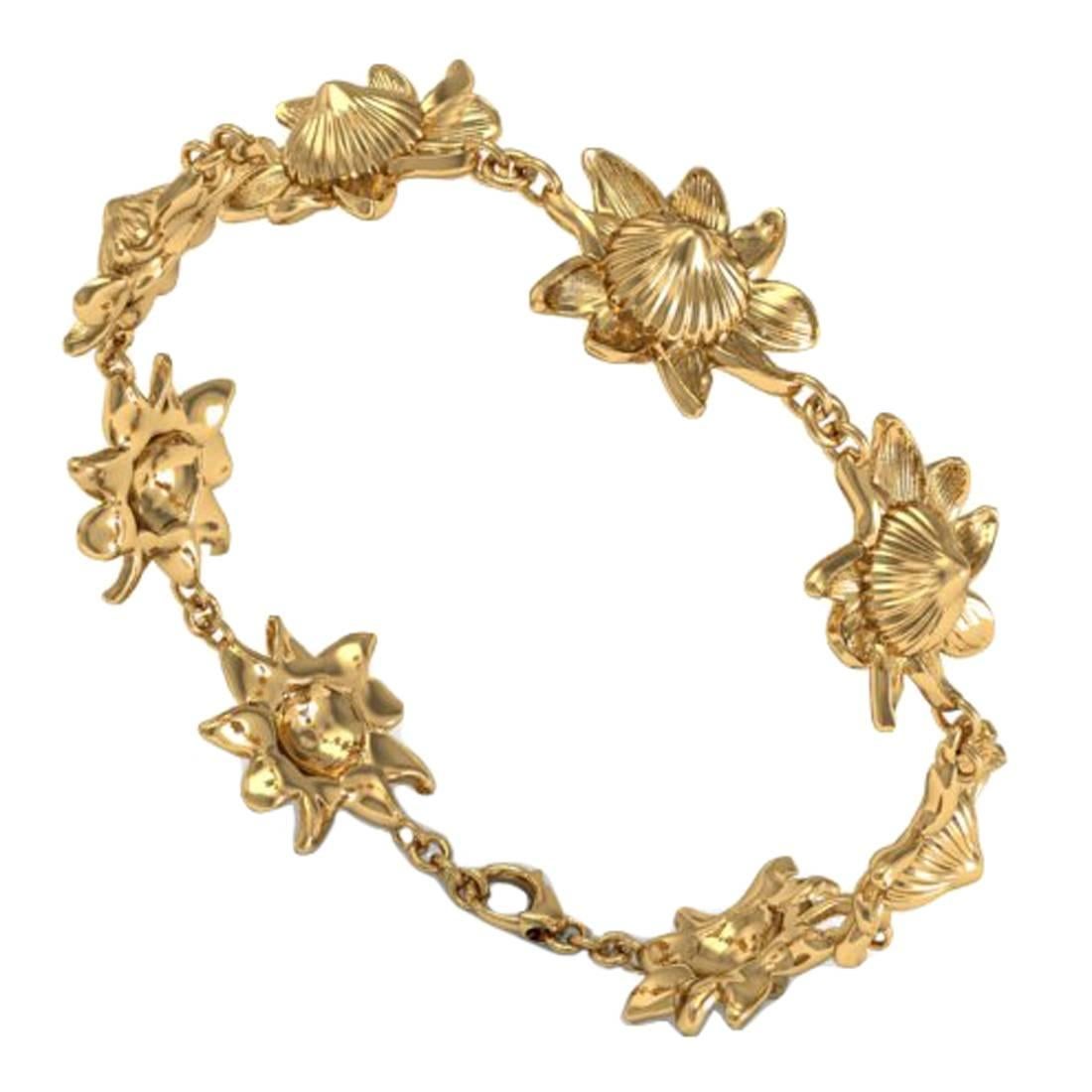 Barbara Nanning & Sparkles Gold Bracelet For Sale