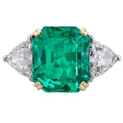 Colombian Emerald Diamond Gold Ring 1
