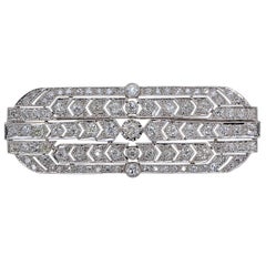 Art Deco Diamond Platinum Brooch