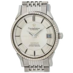 Retro Omega Stainless Steel Constellation Automatic Wristwatch 