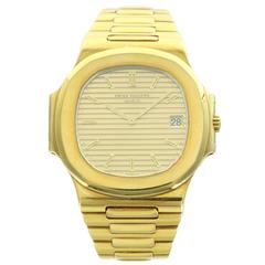 Vintage Patek Philippe Yellow Gold Nautilus Wristwatch Ref 3700