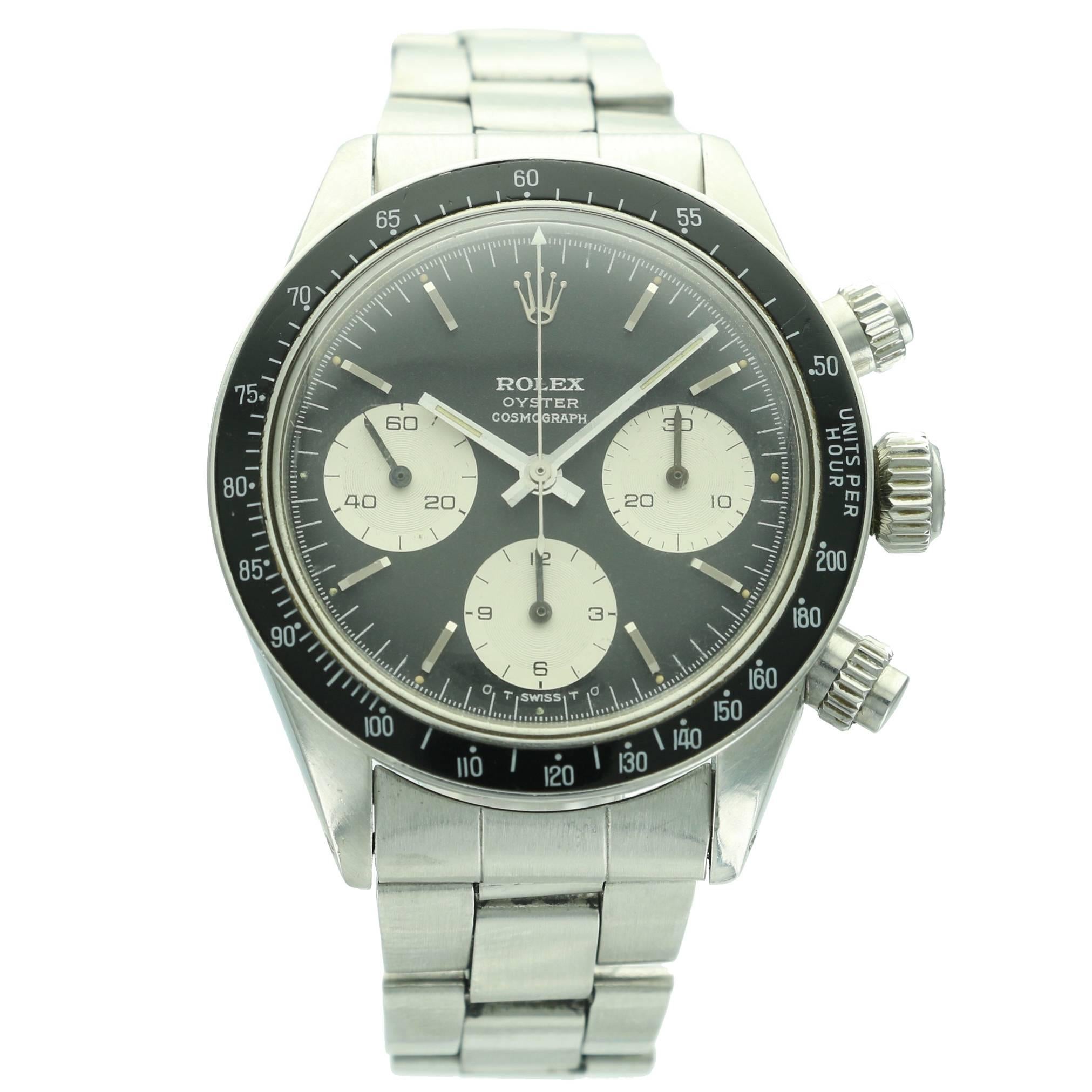 Rolex Stainless Steel Sigma Dial Daytona Wristwatch