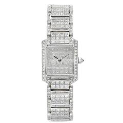 Cartier Diamond Tank Francaise Diamond Riviere Wristwatch