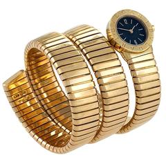 Bulgari Gelbgold Triple Twist Tubogas Serpenti Armbanduhr