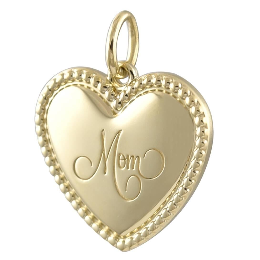 Tiffany & Co. Gold "Mom" Heart Charm