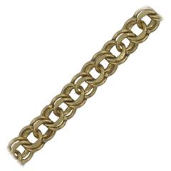 Gold Double Spiral Link Bracelet