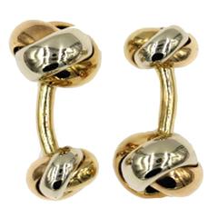 Cartier Trinity De Cartier Tricolor Gold Cufflinks 