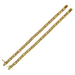 1980s Van Cleef & Arpels Pair of Diamond Gold Bracelets Necklace 8