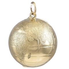 Charm/Locket Globe terrestre en or