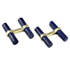 Cartier Lapis Lazuli Gold Baton Cufflinks