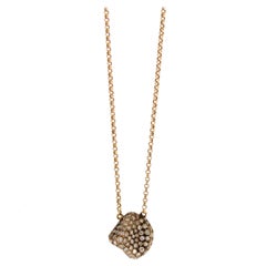 Collier à pendentifs en or rose 18 carats Alex Jona Brown Diamond Pebble