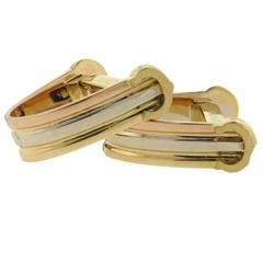 Cartier Trinity Tricolor Gold Stirrup Cufflinks