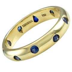 Retro Tiffany & Co. Sapphire Gold Eternity Band Ring