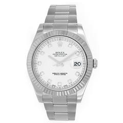 Rolex Stainless Steel Diamond Dial Datejust Automatic Wristwatch Ref 116234 5