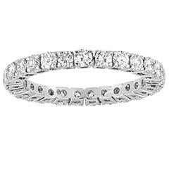 1.50 Carat Diamond Gold Round Eternity Band 12