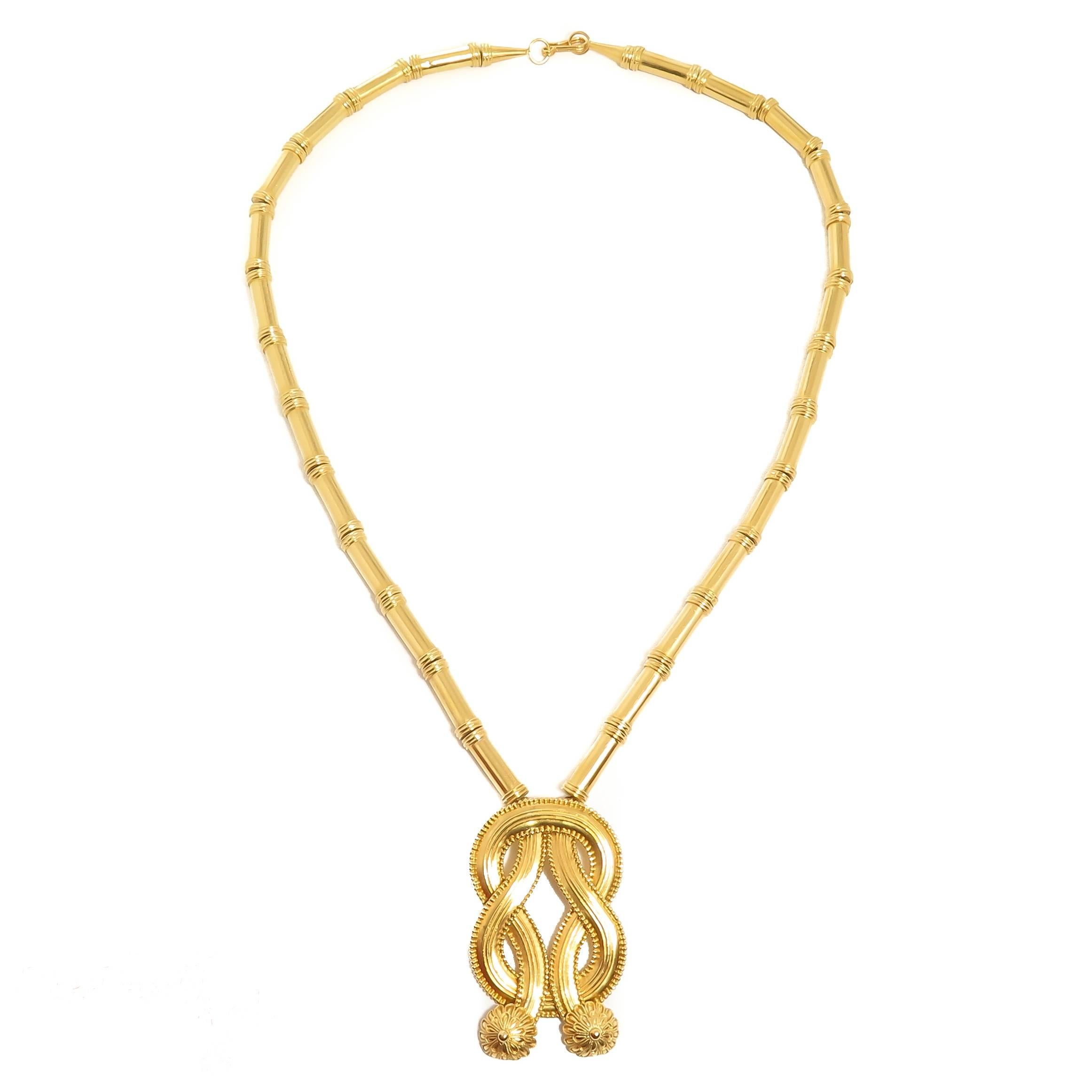 Lalaounis Gold "Knot of Hercules" Necklace
