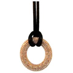 Hartz & Co. Fancy Pink Diamond Gold Circular Pendant