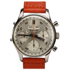 Vintage Wakmann Stainless Steel Gigandet Chronograph Wristwatch Ref 1309 