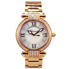 Chopard Lady's Rose Gold Diamond Imperiale Wristwatch