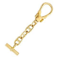 Hermes Chaine d'Ancre Gold Key Ring