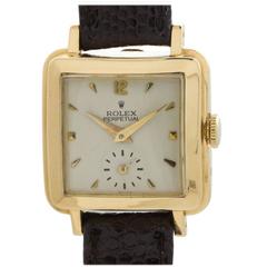 Vintage Rolex Lady's Yellow Gold Square Bubbleback Wristwatch Ref 4663 