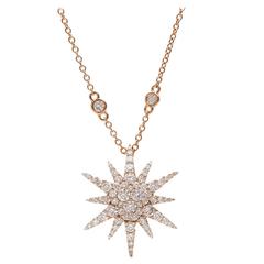 Diamond Gold Starburst Pendant