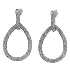 Diamond Gold Doorknocker Earrings