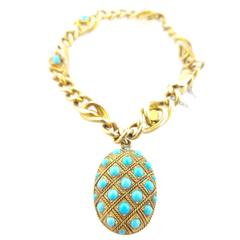 Antique Turquoise Gold Bracelet  