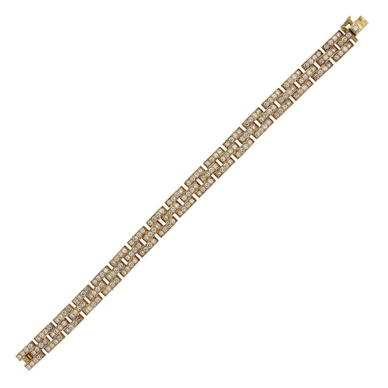 Cartier Maillon Panthere Diamond Gold Bracelet