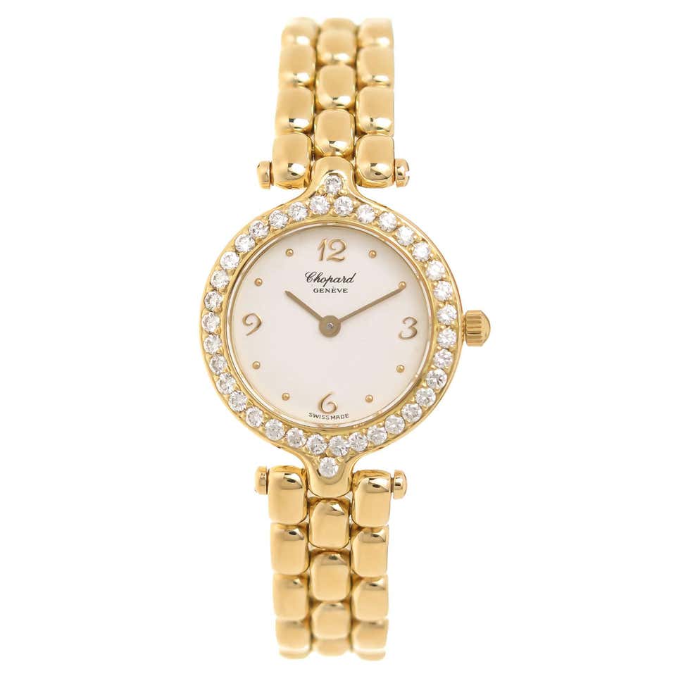 Chopard Lady's Yellow Gold Diamond Quartz Wrist Watch at 1stDibs