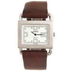 Hermes Stainless Steel Barenia Quartz Wristwatch