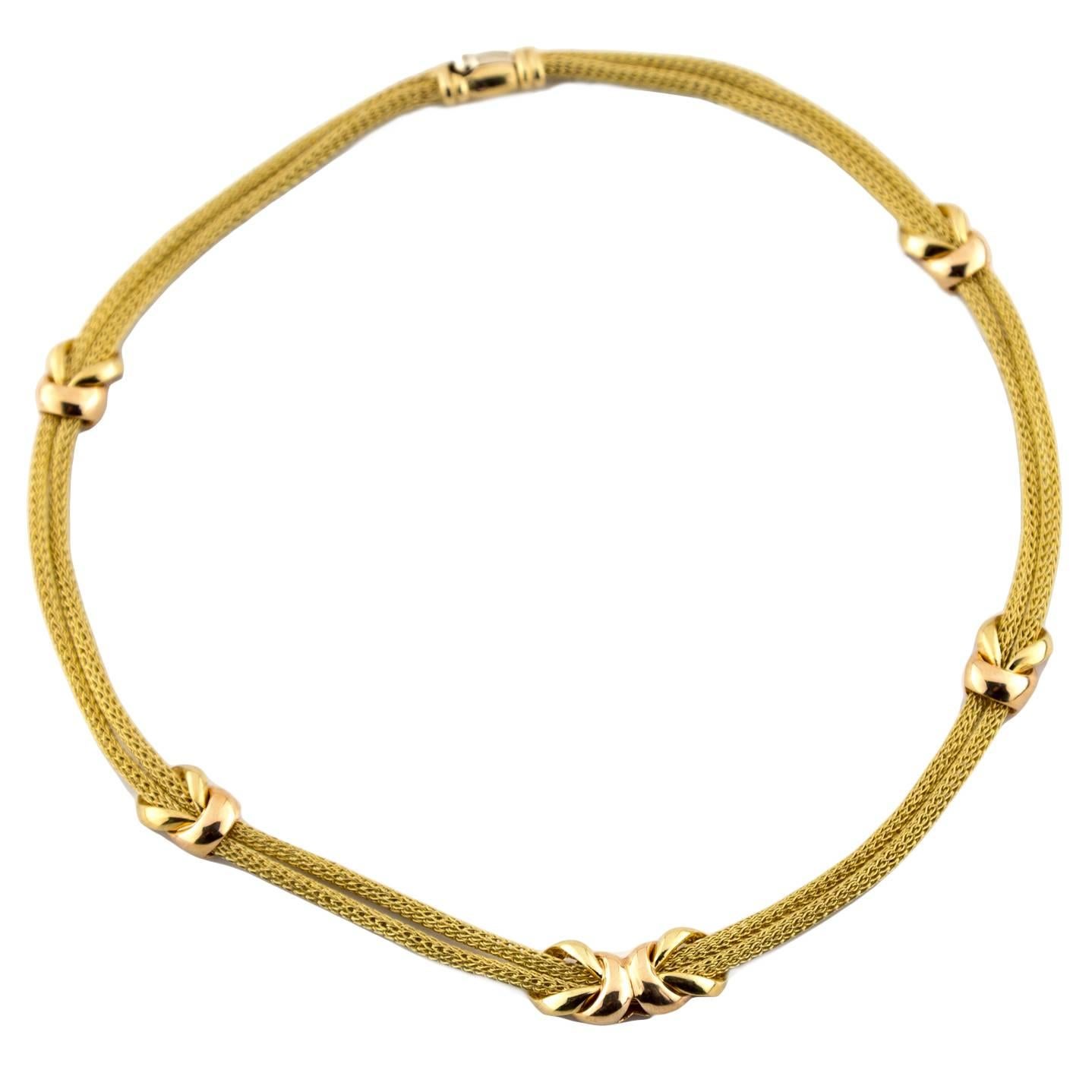 18k Gold Weave Necklace