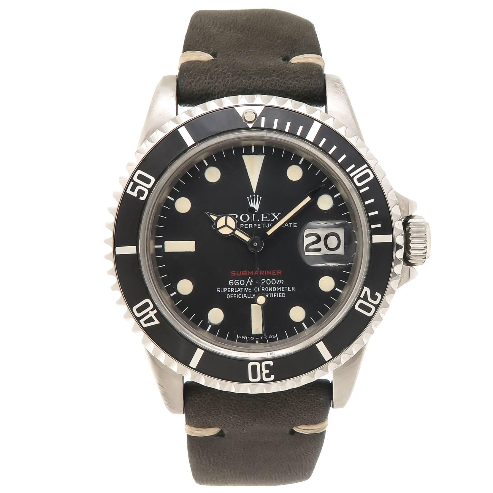 Rolex Stainless Steel Submariner Wristwatch Ref 1680