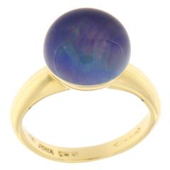 Jona Lapis Lazuli Rock Crystal Gold Ring
