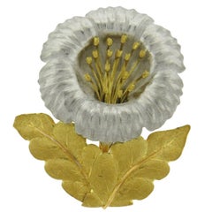 Buccellati Large Two Color Gold Sunflower Brooch Pin