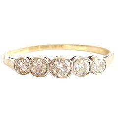 Vintage Old Cut Diamond Gold Ring