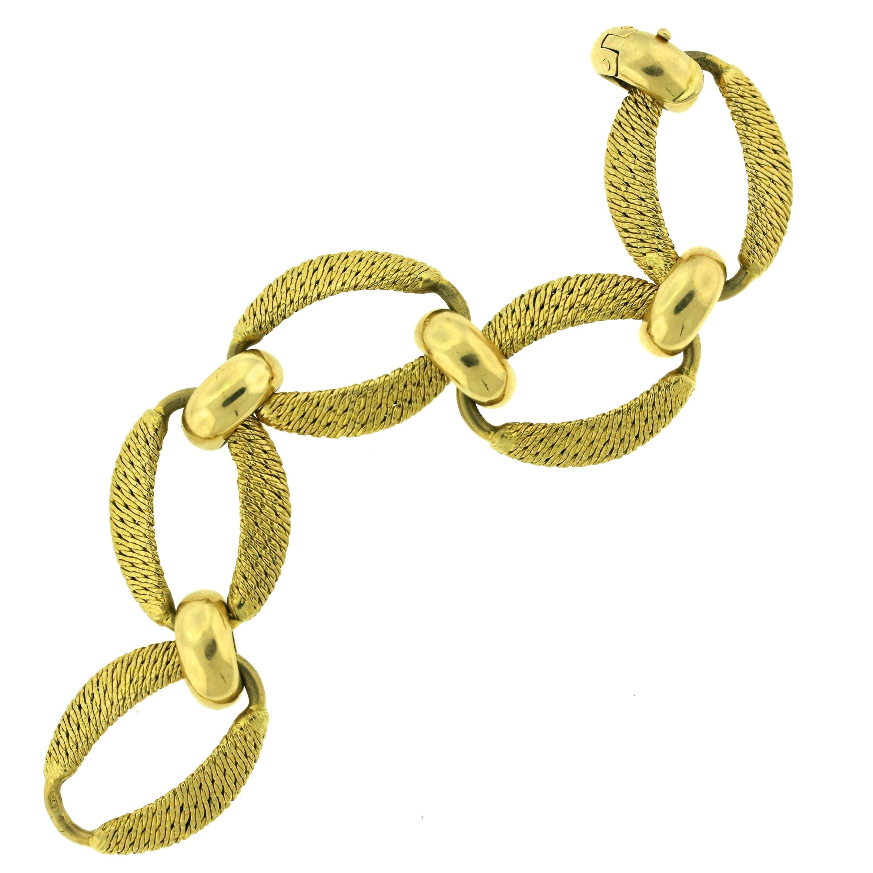 Mellerio dits Meller Woven Gold Link Bracelet For Sale