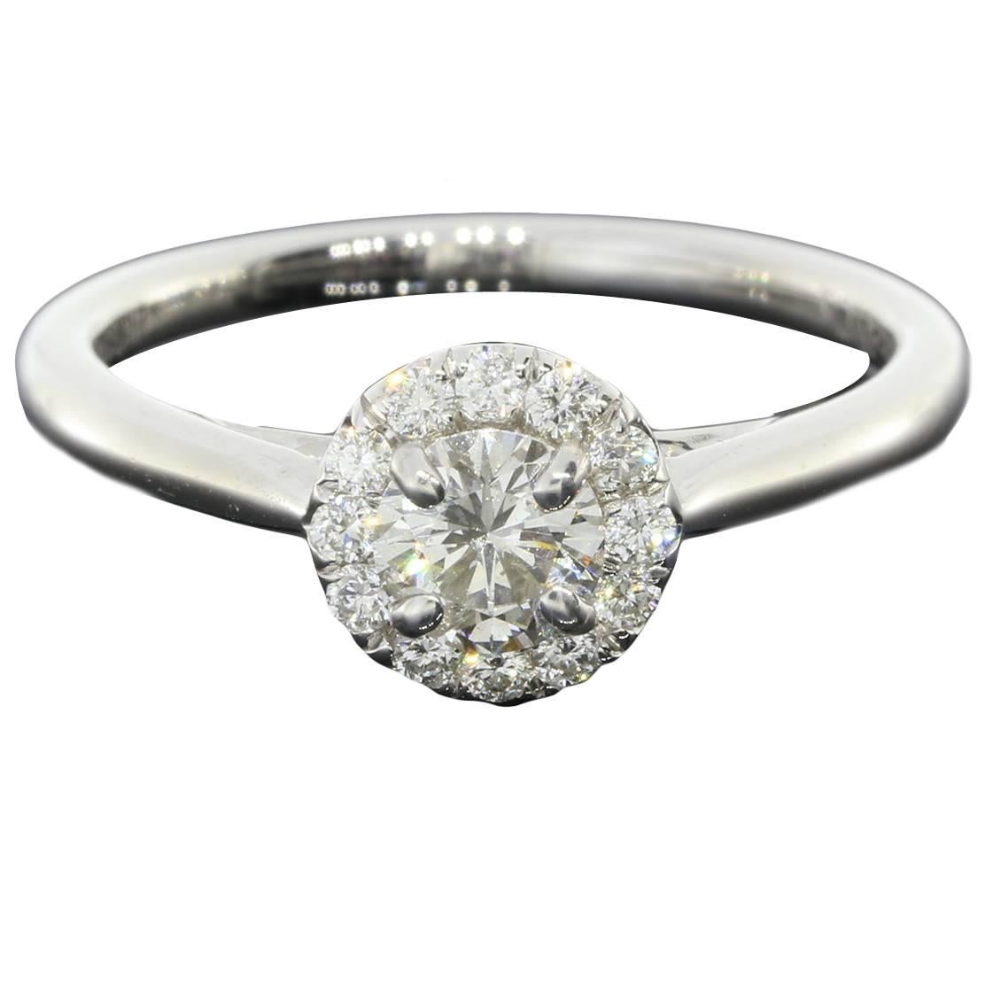 Gabriel & Co. Round Diamond Gold Halo Ring