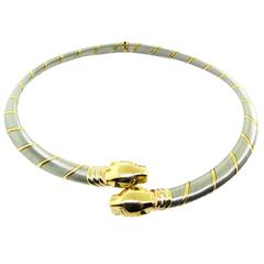 Cartier Three Color Gold Panthere Necklace