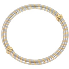 Cartier Steel Gold Bangle Bracelet